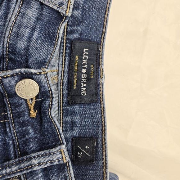 Lucky Brand Size 4/27 Blue Ladies Denim Jeans Charlie Straight - Picture 3 of 7